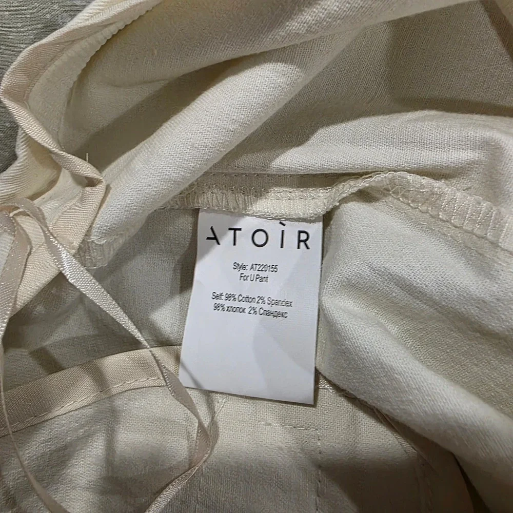 ATOIR Cotton Blend Wide Leg Split‎ Hem Trousers Off White Size 10 Womens